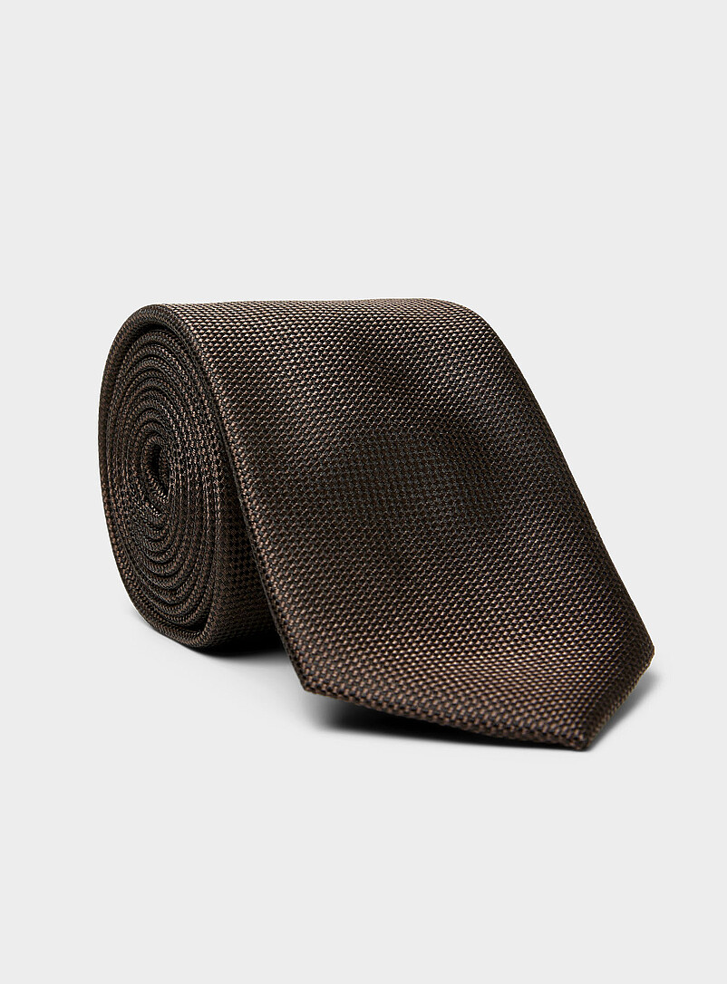 Check Jacquard Satiny Tie