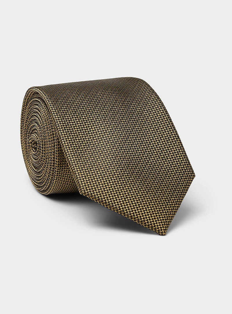 Check Jacquard Satiny Tie