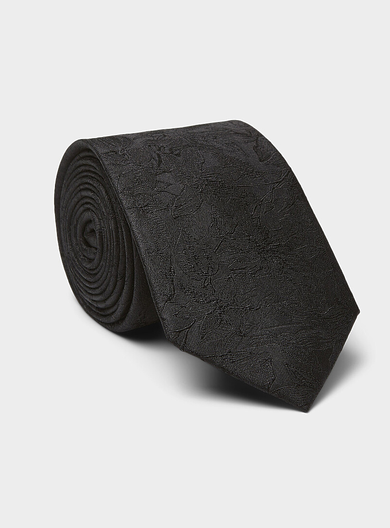 Jacquard Foliage Emerald Tie