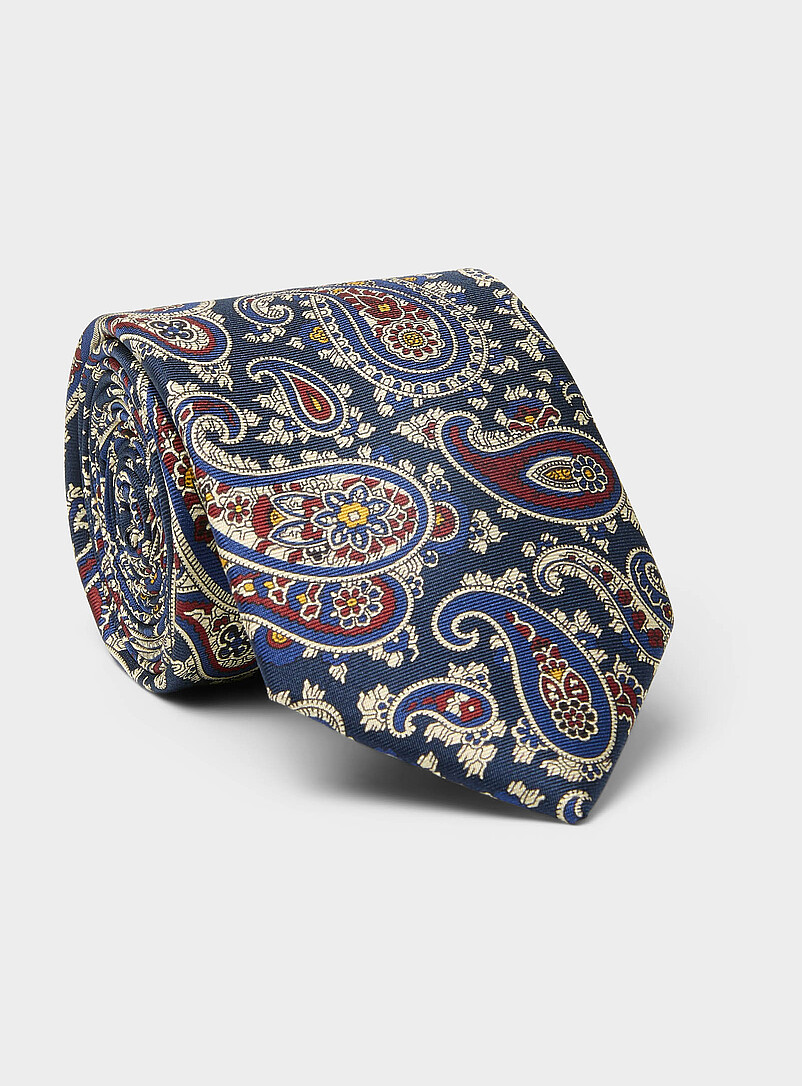 Opulent paisley pure silk tie product image (primary)
