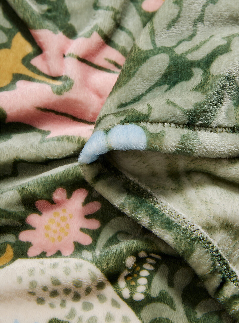 Simons Maison: Le jet&eacute; douce peluche Voleur de fraises 130 x 180 cm Brun &agrave; motifs
