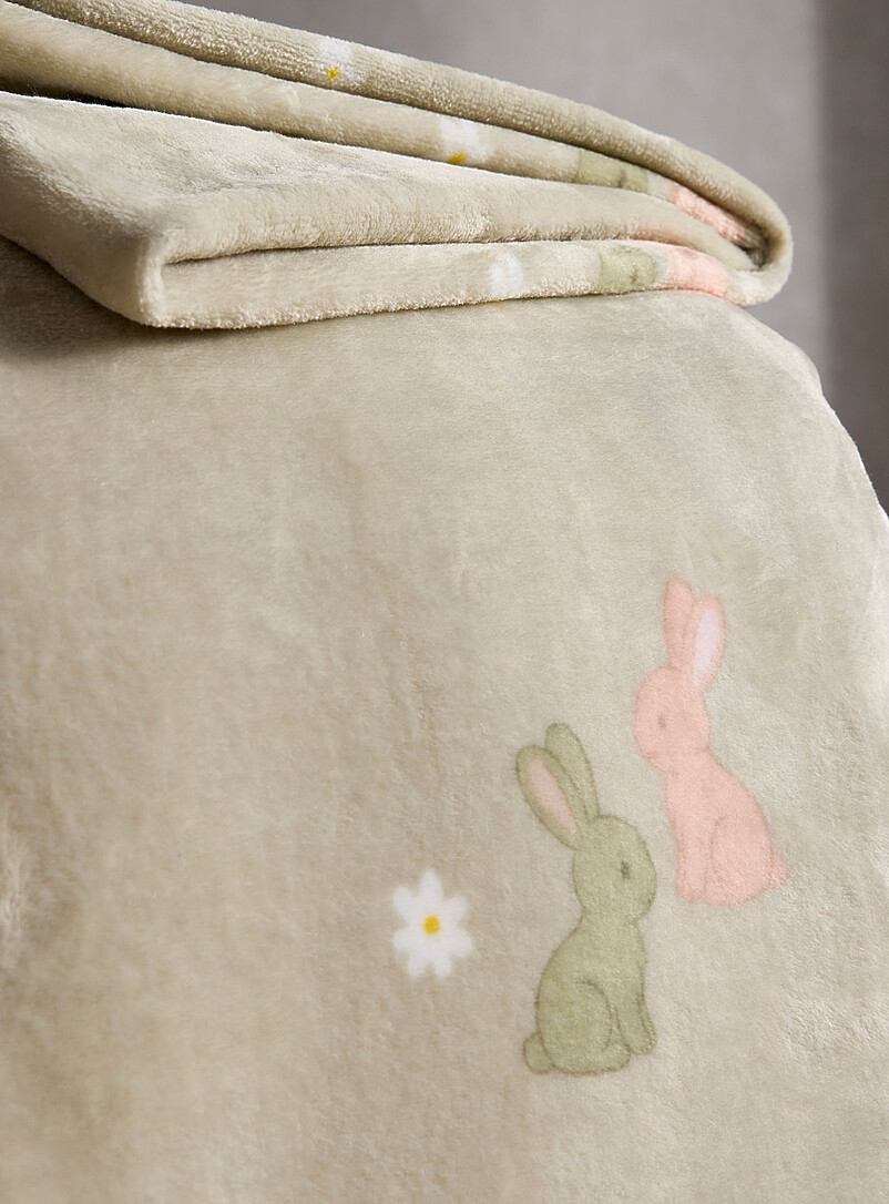 Cute bunnies soft plush throw 130 x 180 cm product image 2