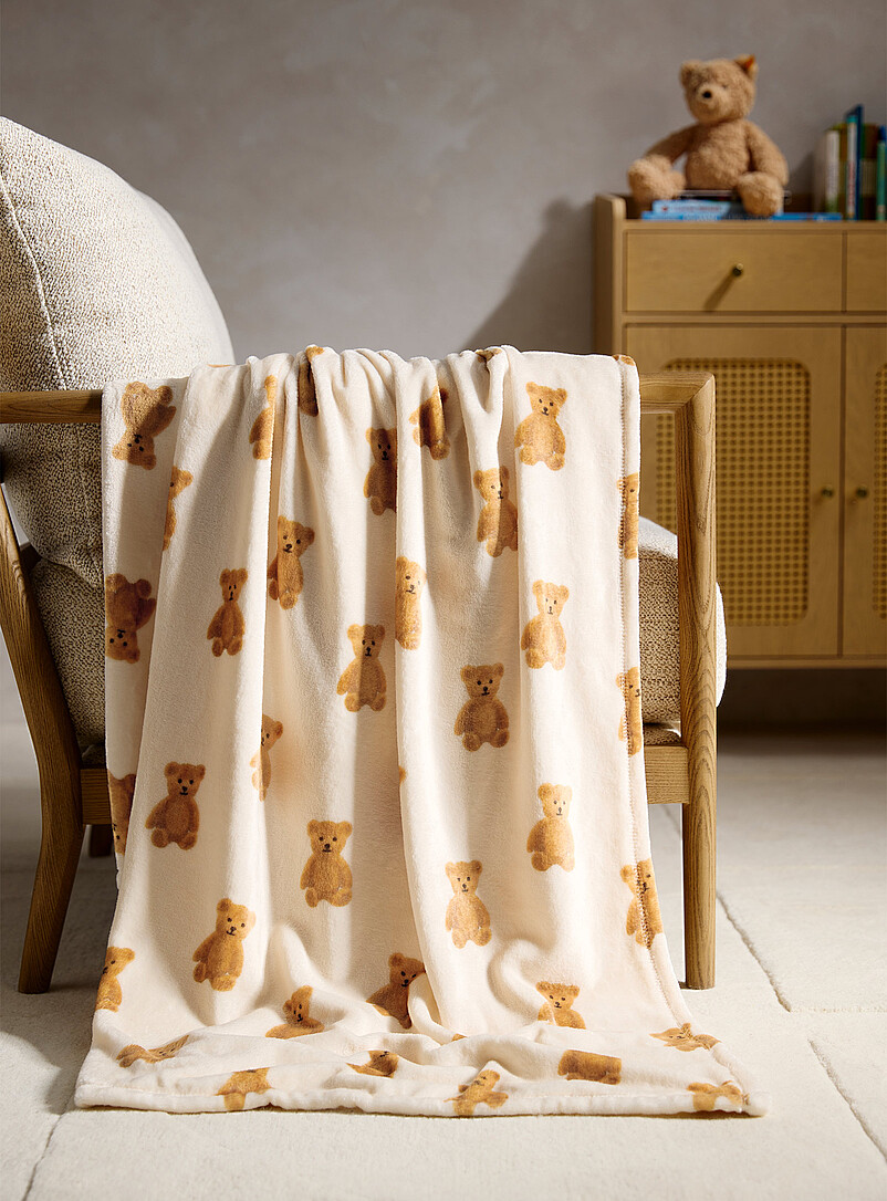 Small teddy bears soft plush throw 130 x 180 cm product image (primary)
