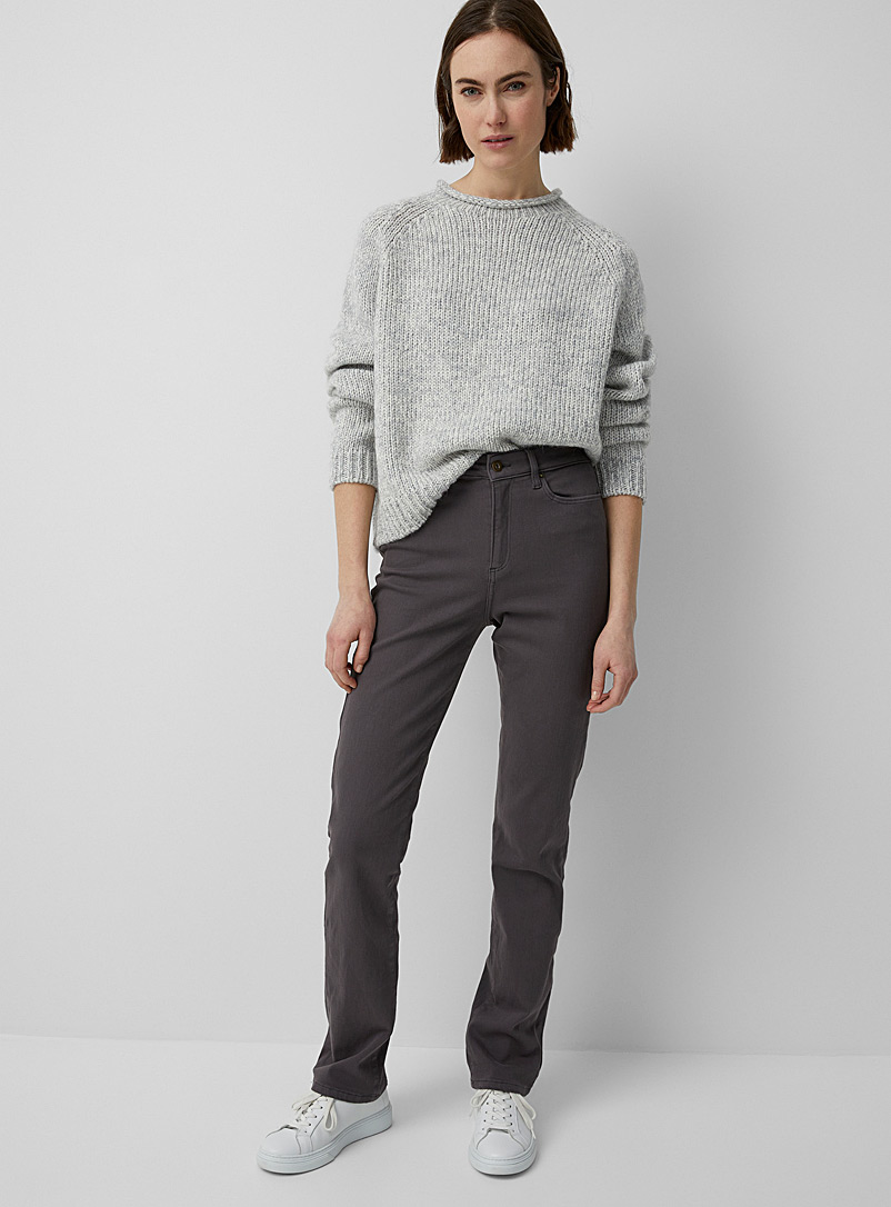 Contemporaine Grey Stylish colour stretch straight jean for women