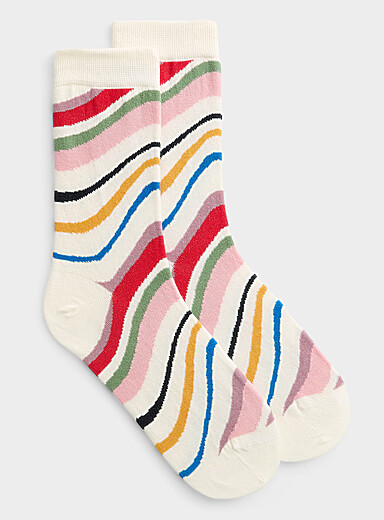 La chaussette rayures ondoyantes