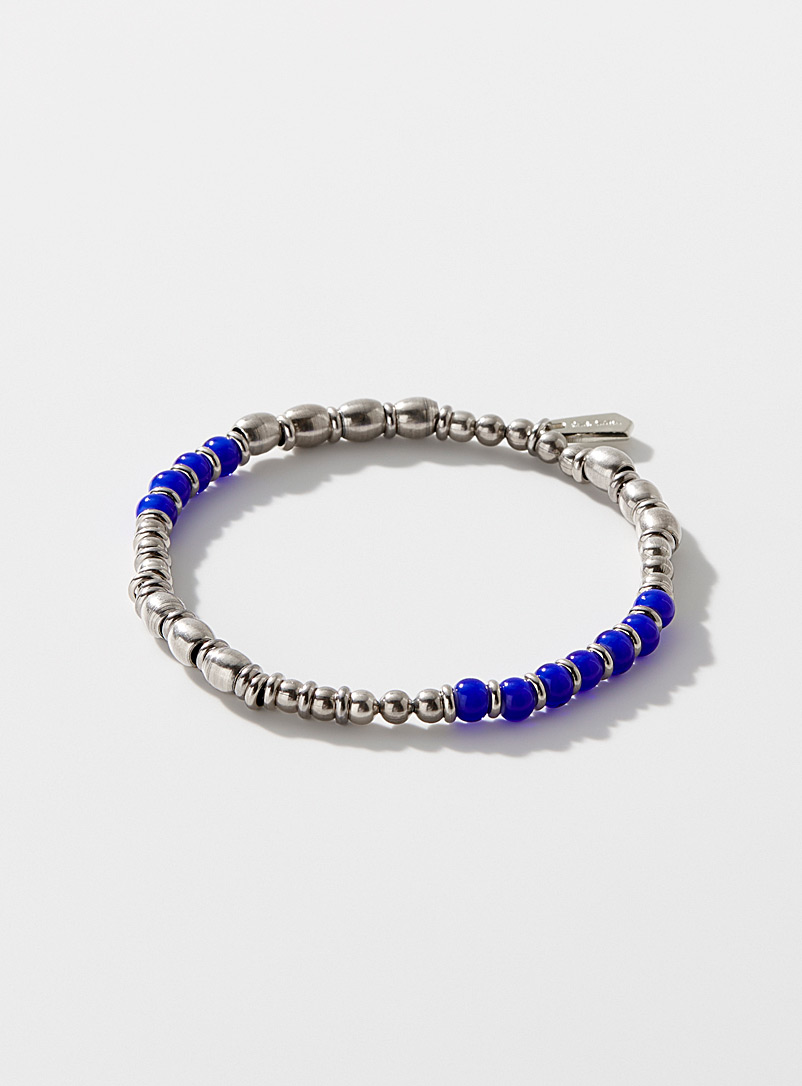 Paul Smith: Le bracelet multibilles touche de bleu Bleu moyen-ardoise pour homme