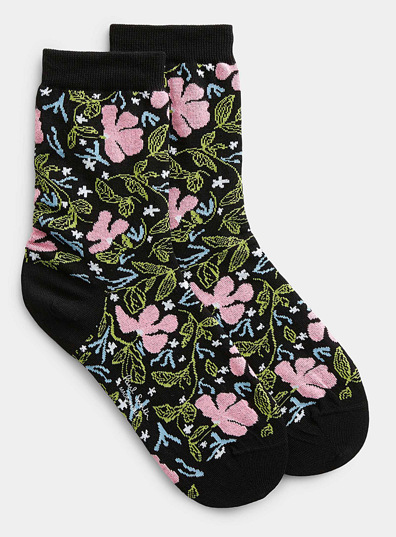 Paul Smith Black Night garden sock for women
