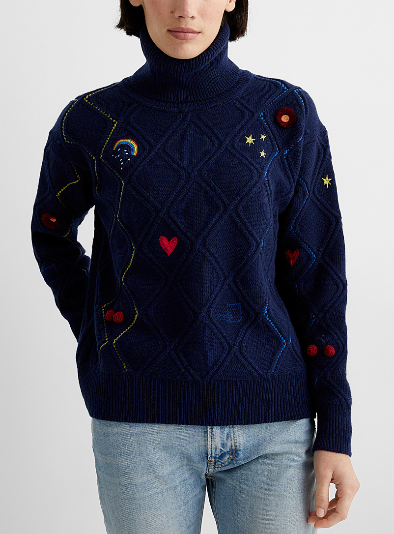 PS Paul Smith Dark Blue Doodle sweater for women