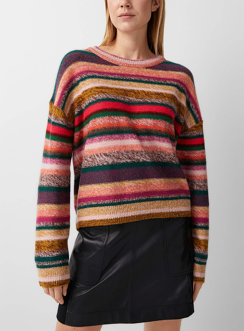 PS Paul Smith Pink Warm tones striped sweater for women