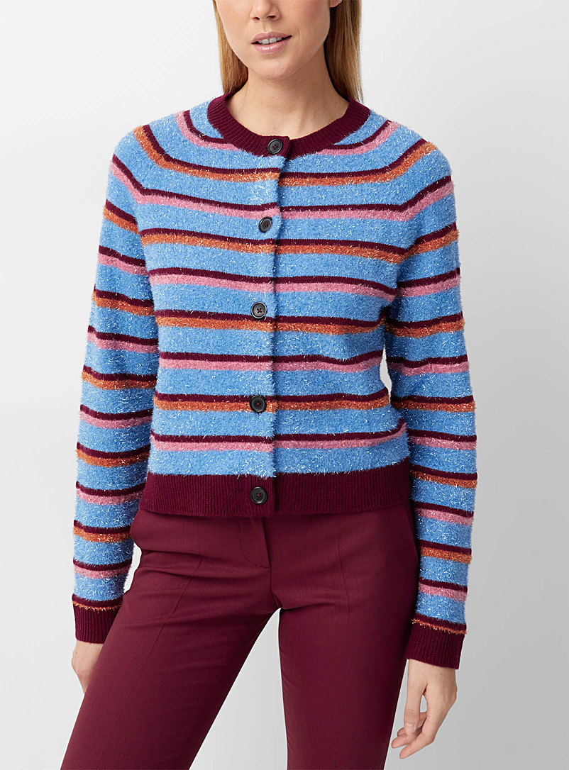 PS Paul Smith Red Sparkling knit cardigan for women