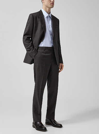 Paul Smith: Le complet Soho microquadrill&eacute; Gris fonc&eacute; pour homme