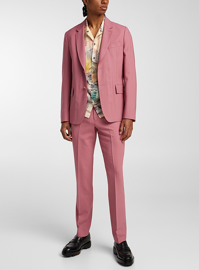 Paul Smith Pink Pure wool pink pant for men