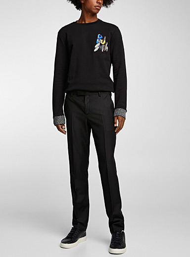Paul Smith Black Accent topstitching pant for men