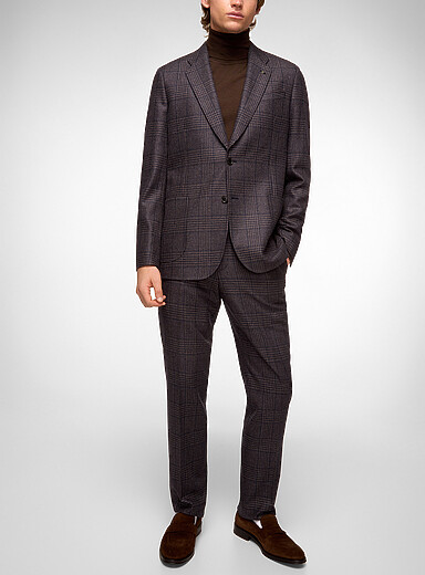 Paul Smith: Le pantalon prince de Galles bleu et brun Bleu marine - Bleu nuit pour homme