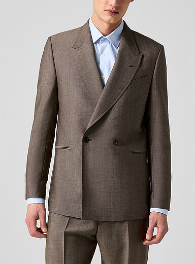 Le veston double boutonnage laine et mohair