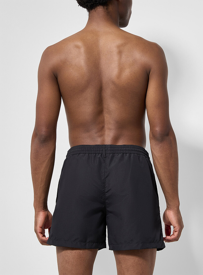 Paul Smith Navy/Midnight Blue Zebra crest swim trunks for men