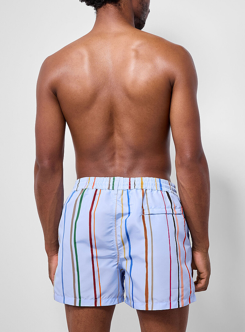 Paul Smith Blue Signature stripes swim trunks for men