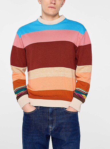 Paul Smith Assorted Block stripes cotton-linen sweater for men