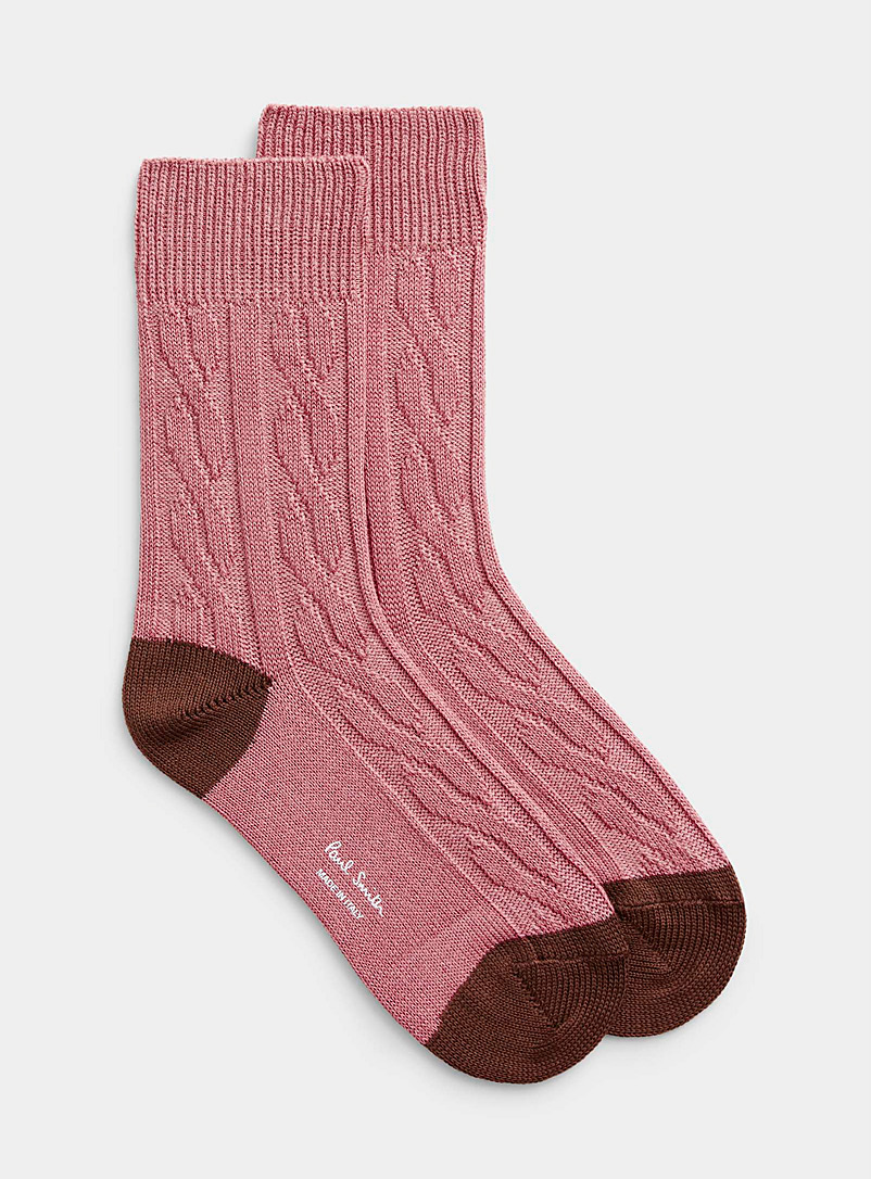 Paul Smith Pink Twisted knit sock for women