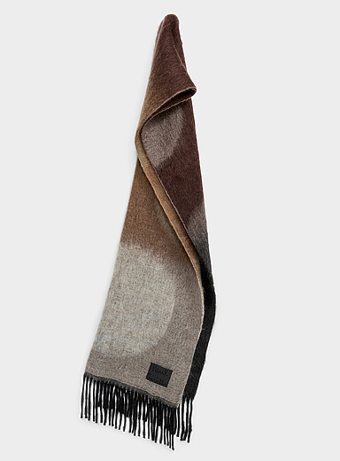 Touch of mohair polka-dotted scarf