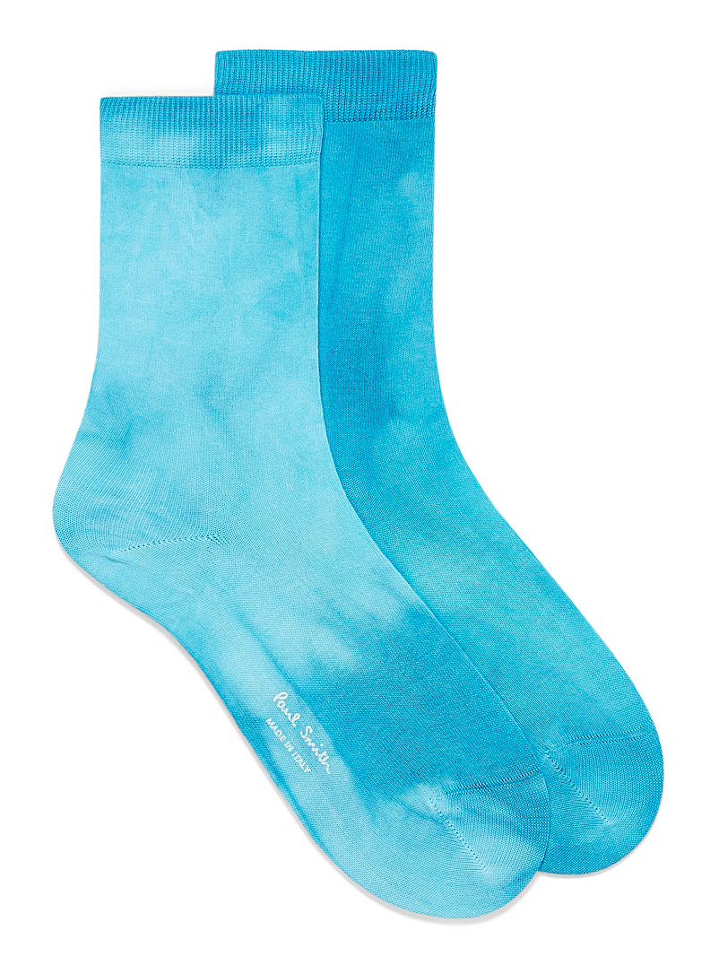 Paul Smith: La chaussette tie-dye subtil Bleu pour femme