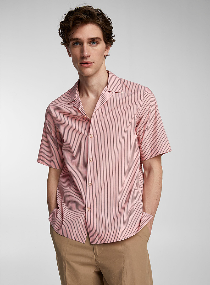 Paul Smith Pink Pinstriped cotton shirt for men