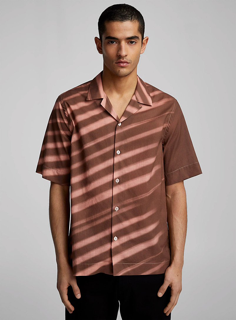 Paul Smith Patterned Brown Faded stripes shirt for men