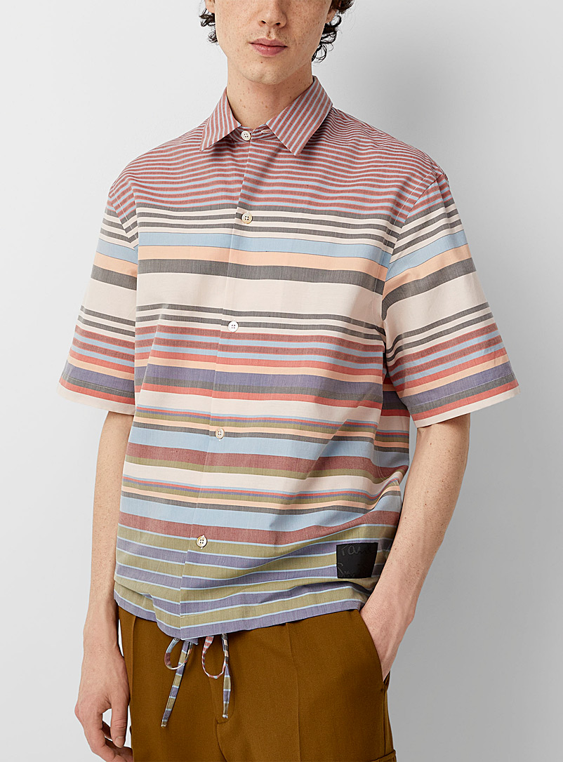 Paul Smith Cream Beige Infinity stripes shirt for men
