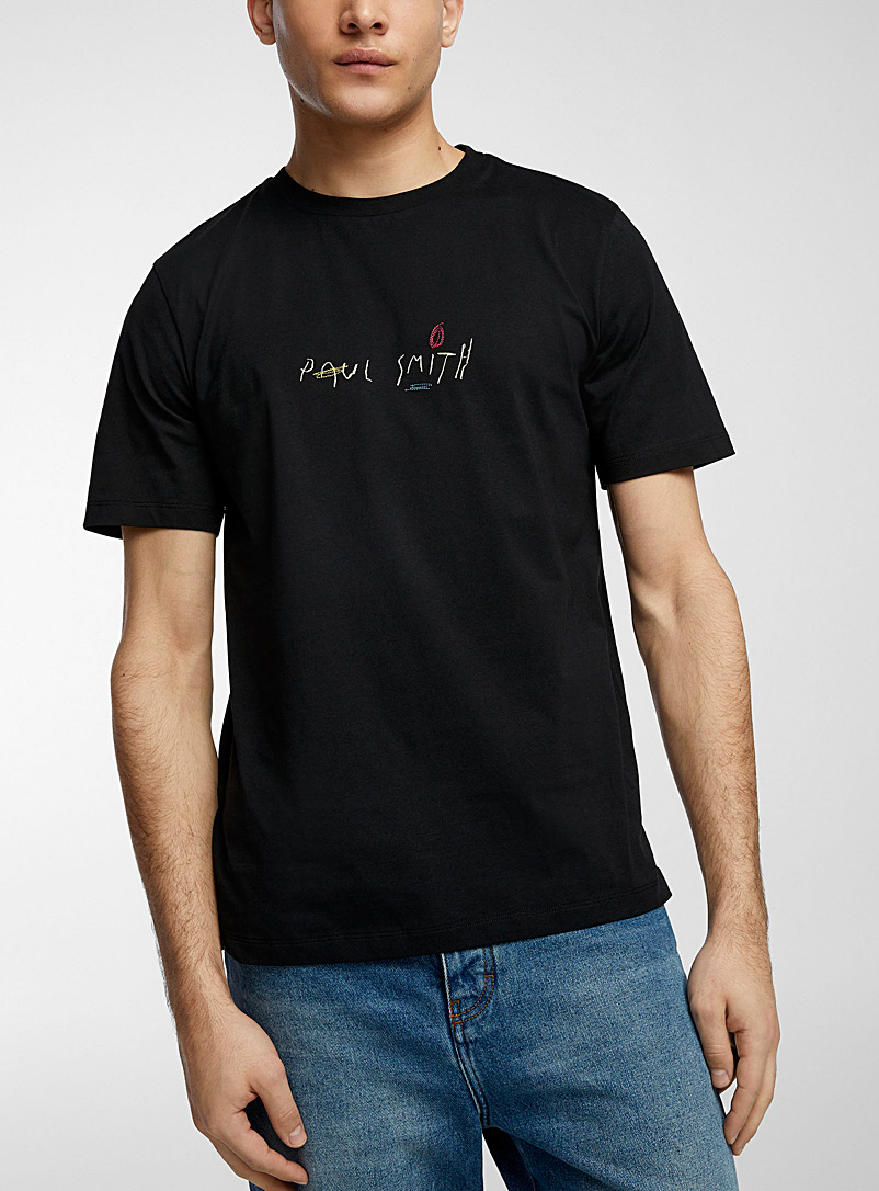 Paul Smith Black Simple logo T-shirt for men