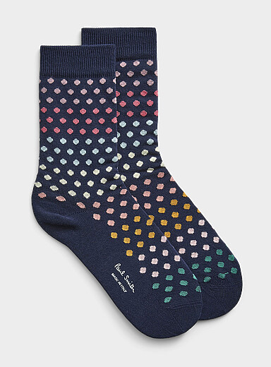 Lot De 10 Paires Chaussettes Femme Pois Rayures - Coton Confortable Tailles 35-42
