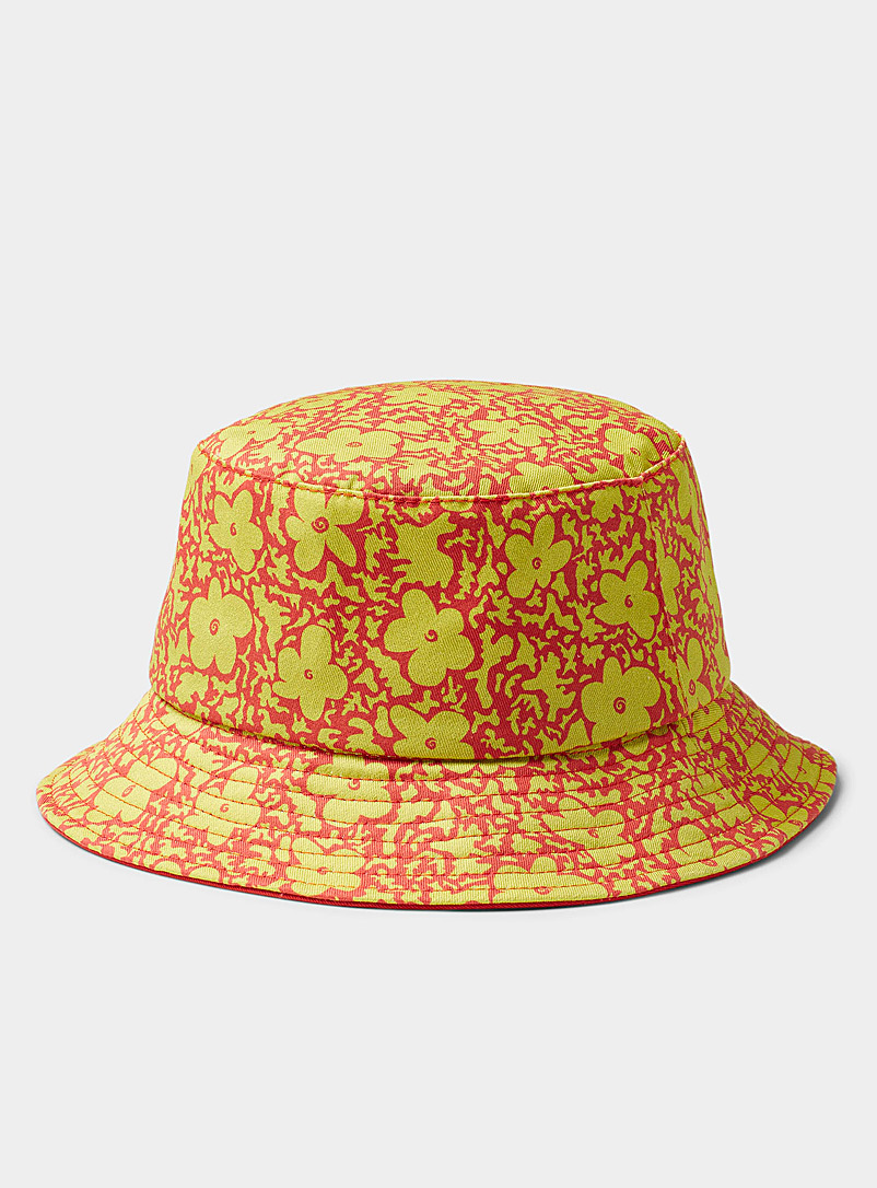 PS Paul Smith Patterned Yellow Flower Power bucket hat for men