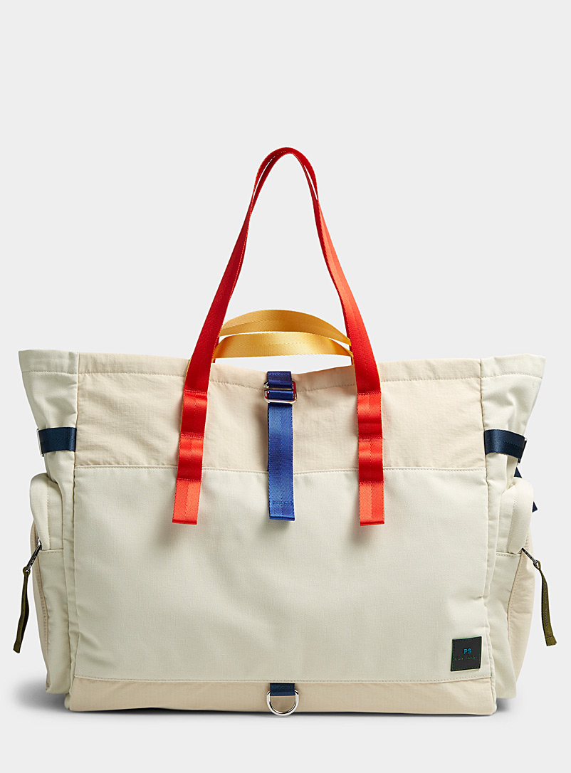 PS Paul Smith Tan Colourful accent beige tote for men