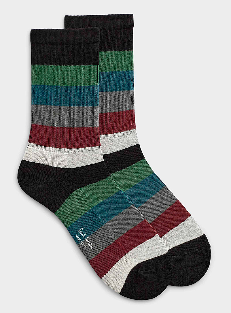 Wide stripe dress socks | Paul Smith | Men's Casual Socks | Le 31 | Simons