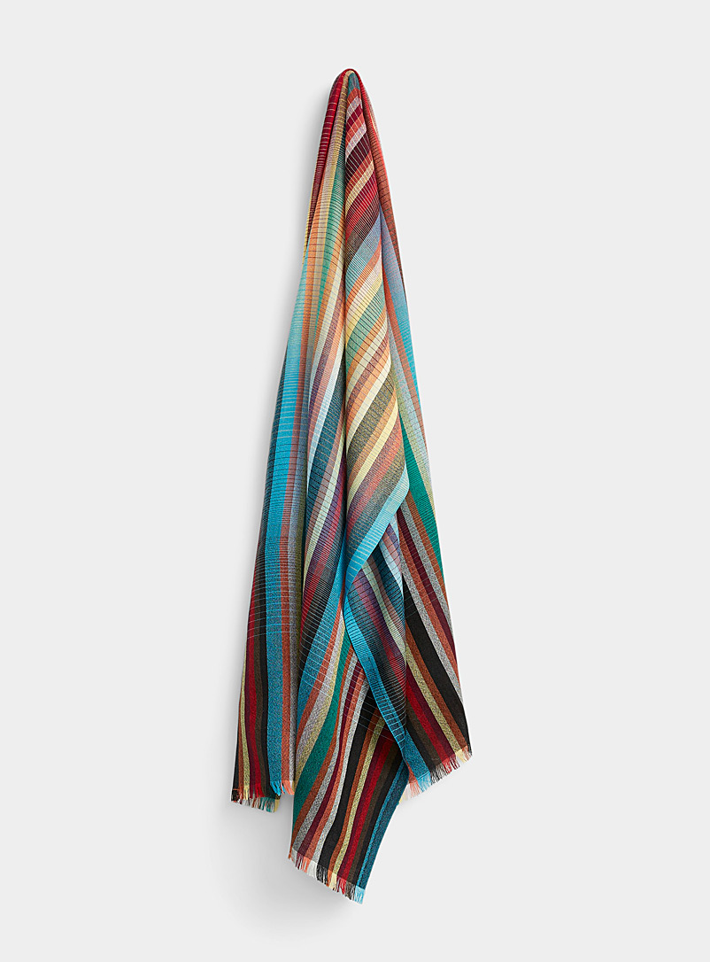 Paul Smith Assorted Colourful graded stripe scarf for men