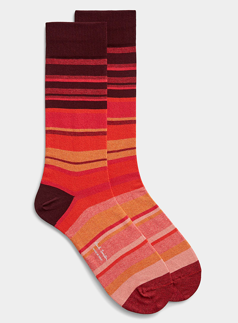 Paul Smith Patterned Red Monochrome red sock for men