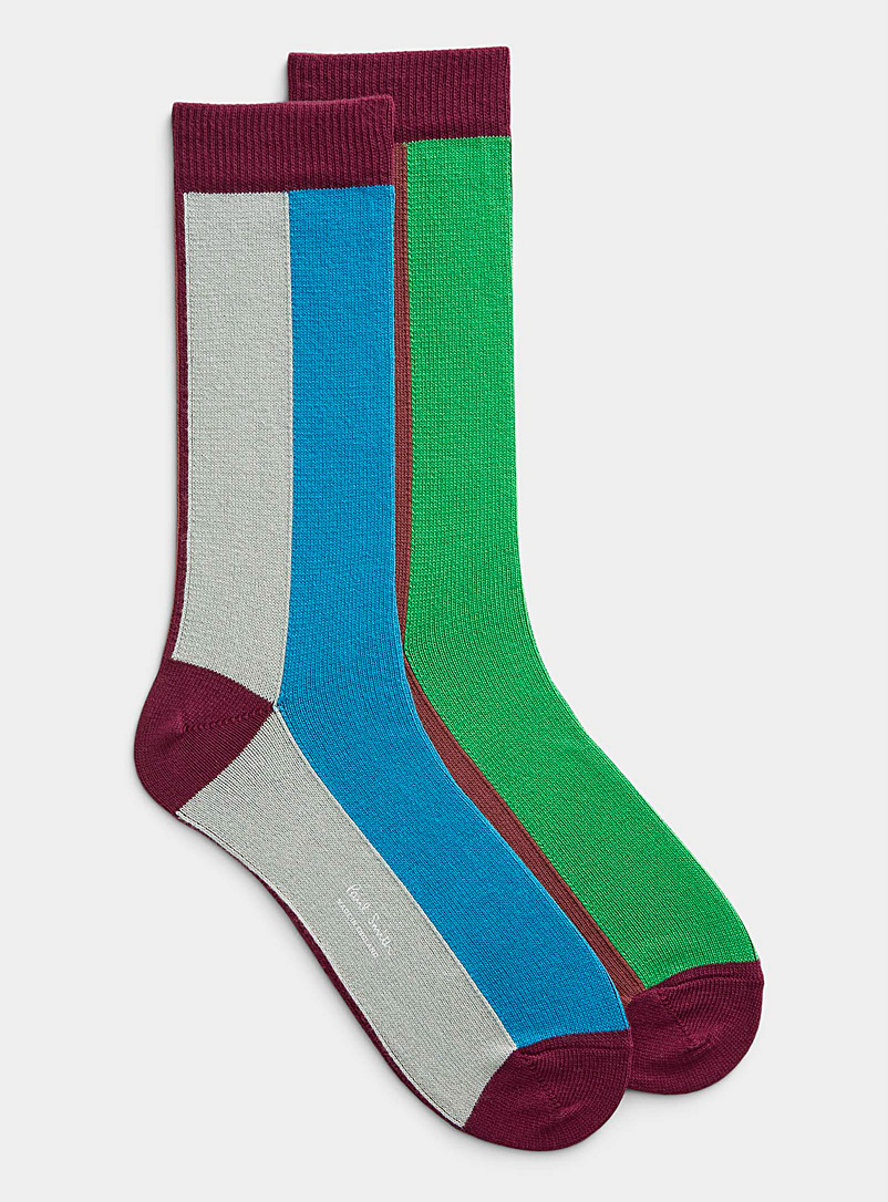 Paul Smith Assorted red  Conan colour-block sock for men