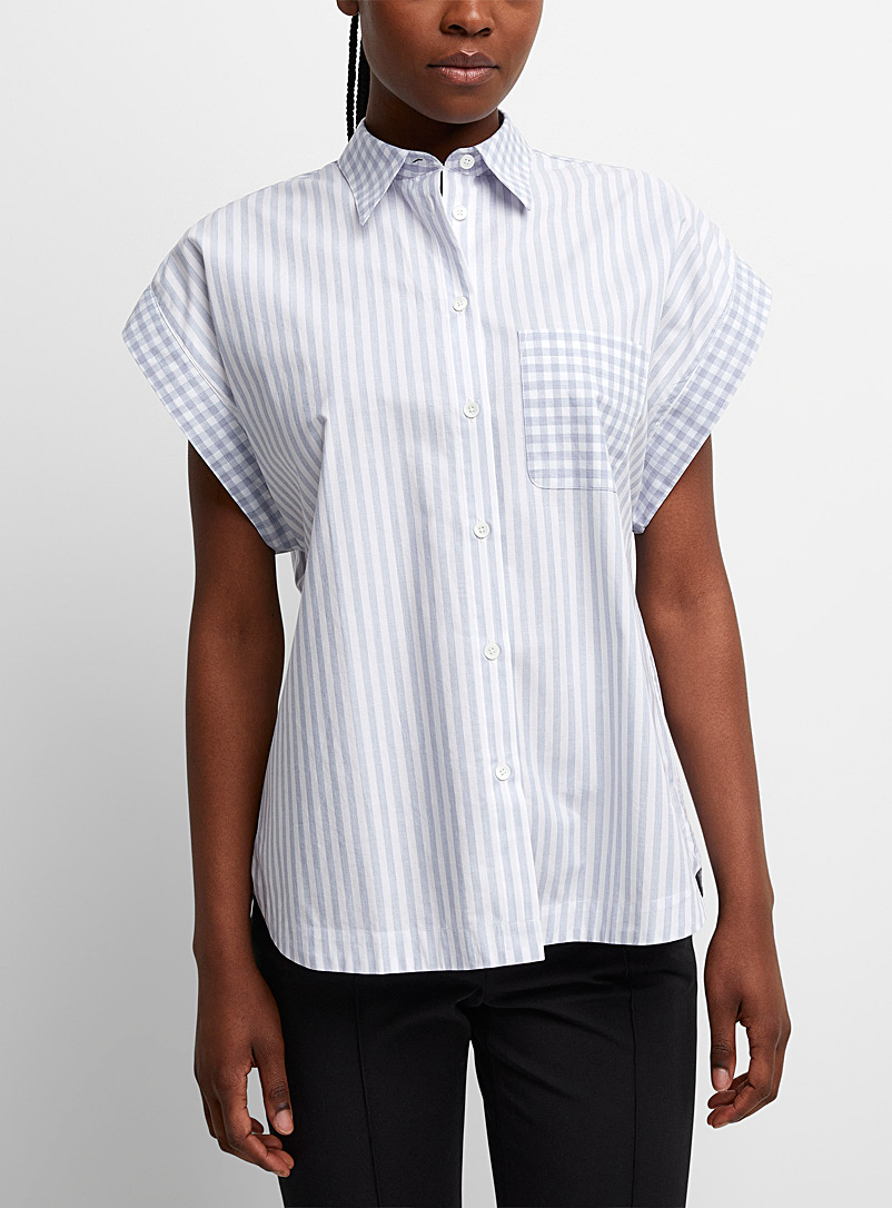 PS Paul Smith White Striped loose blouse for women