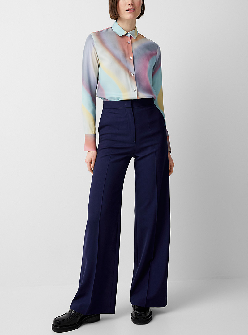 PS Paul Smith Blue Blue wool pant for women