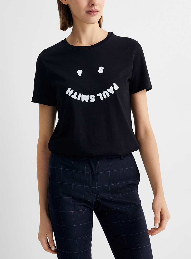 PS Paul Smith Black PS Happy t-shirt for women