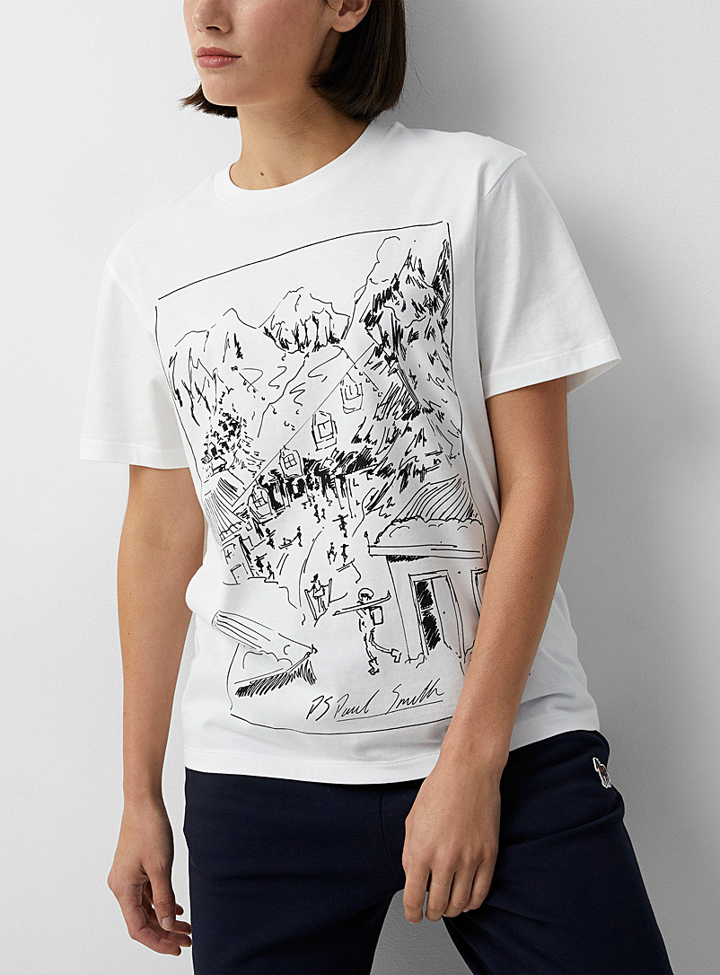 PS Paul Smith White Alps T-shirt for women
