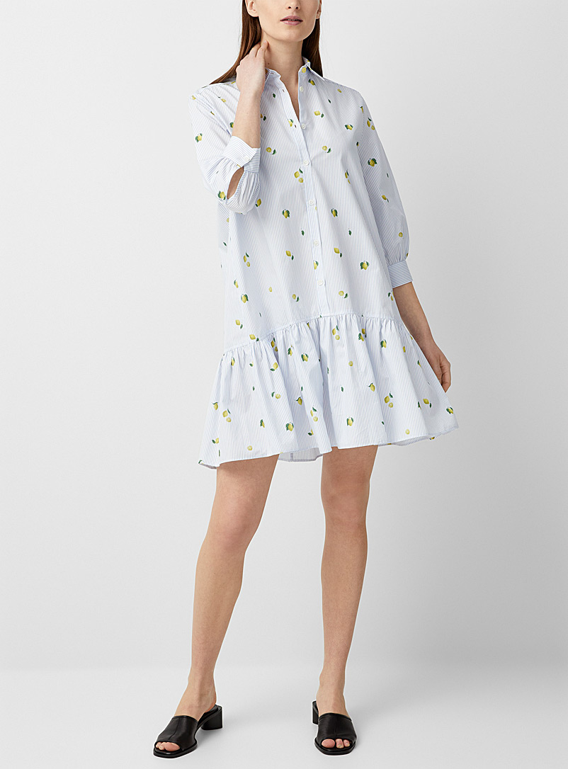 PS Paul Smith White Lemons and lines shirtdress for women
