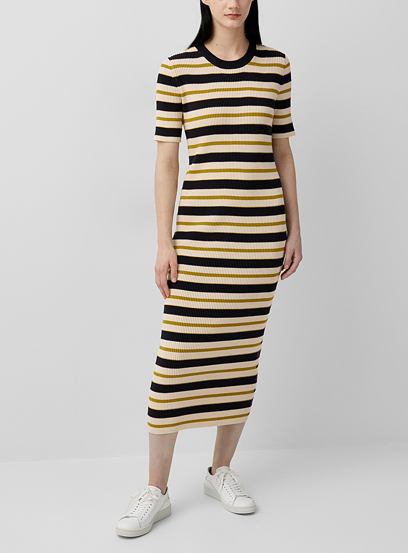 PS Paul Smith White Striped sweater dress for women
