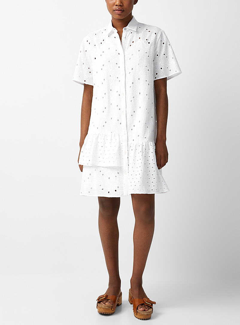 PS Paul Smith White Floral lace shirtdress for women