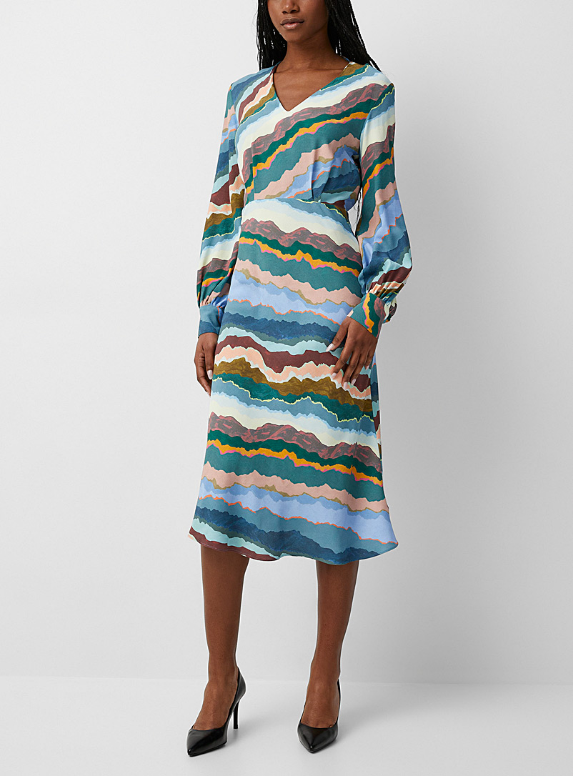 PS Paul Smith: La robe chemise aquarelle Assorti pour femme