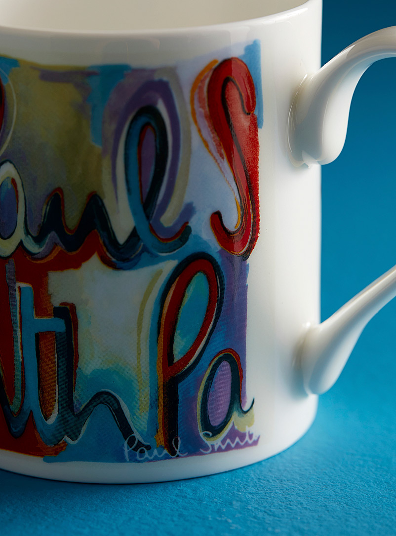 Paul Smith Patterned Blue Bone china printed mug for men