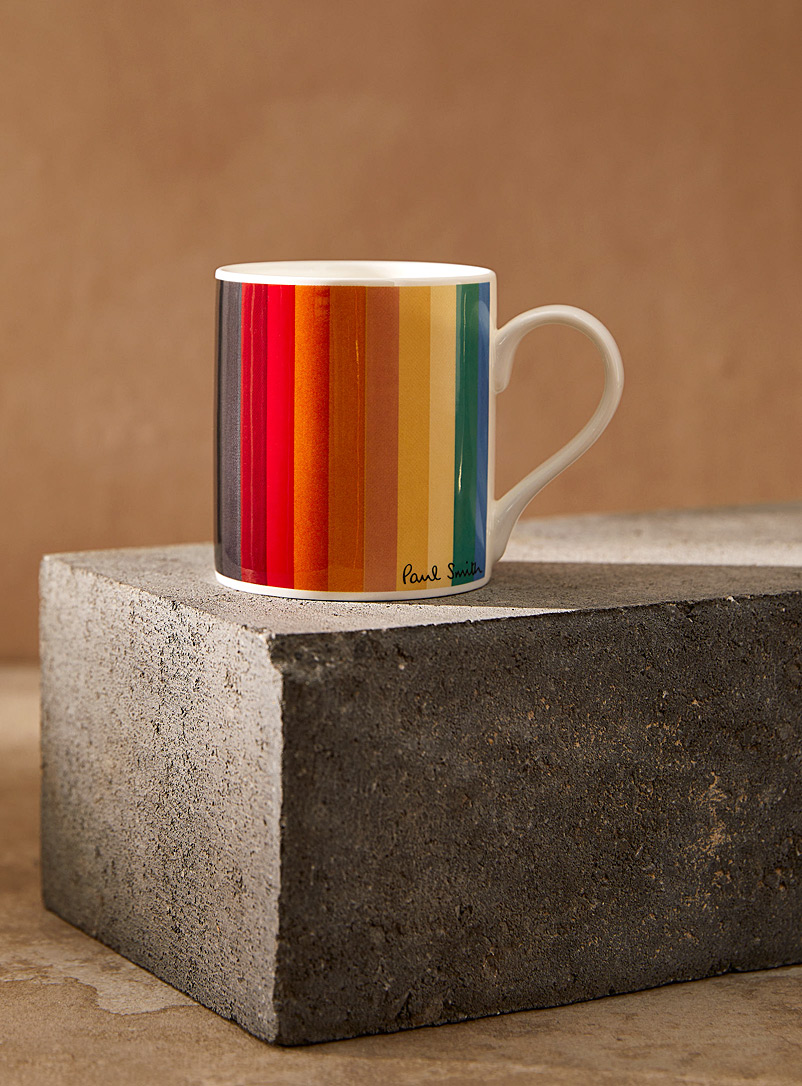 Paul Smith Assorted English porcelain bright stripes mug for men