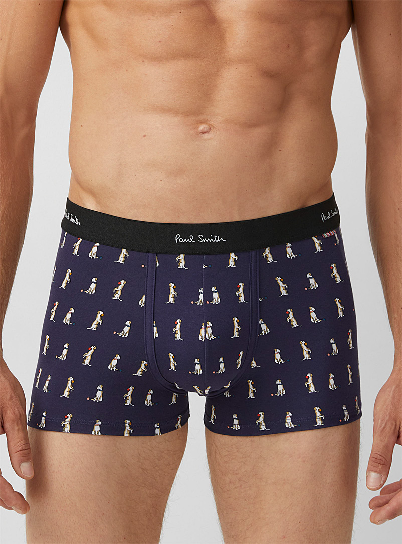 Paul Smith Patterned Blue Cute dog trunk for men