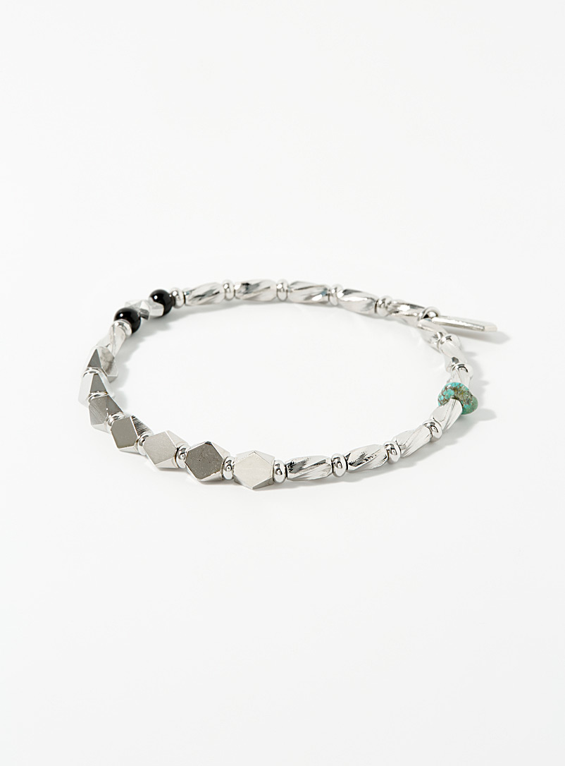 Paul Smith Silver Multi-bead silver bracelet for men