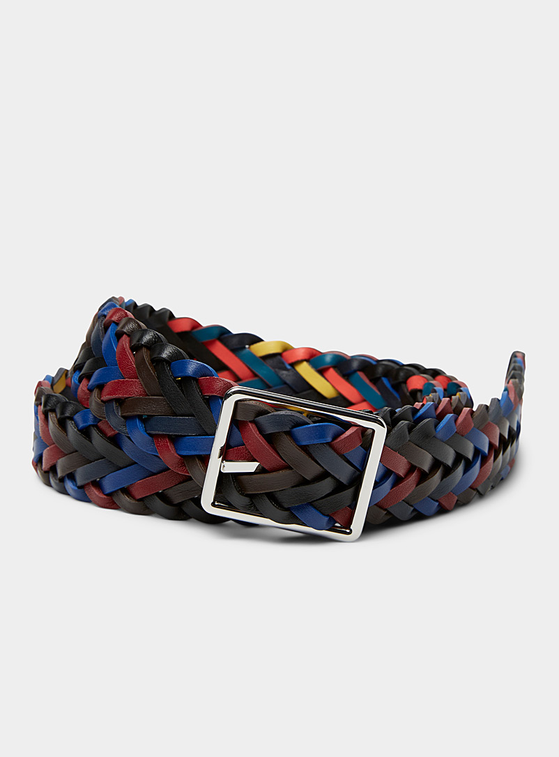 Paul Smith Assorted Colourful braided belt for men