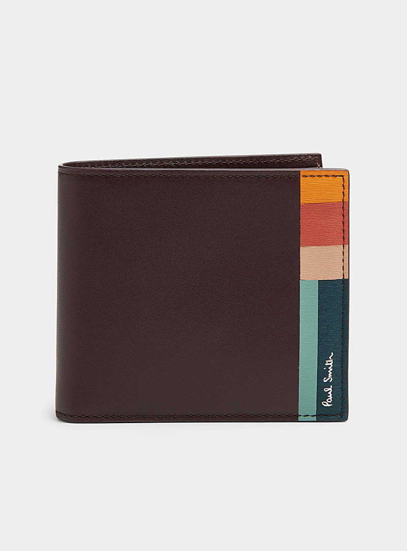Paul Smith Patterned Brown Accent-block wallet for men